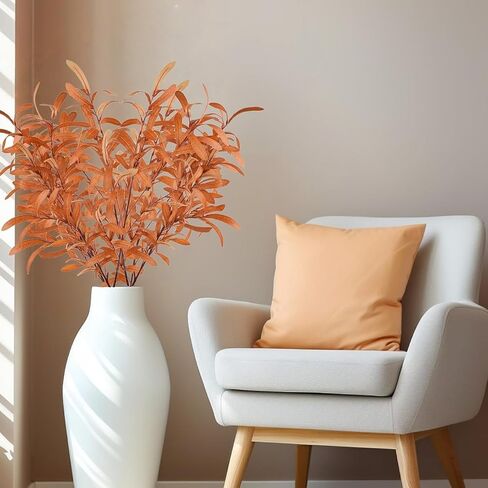 3 قطع من نباتات صناعية من افويك، سيقان خضراء صناعية بطول 43.3 انش، فروع اوراق اللبخ الاصطناعية، سيقان نباتات بلاستيكية صناعية للمزهرية والاماكن الخارجية والداخلية والحديقة الصيفية وديكور المنزل in Kuwait