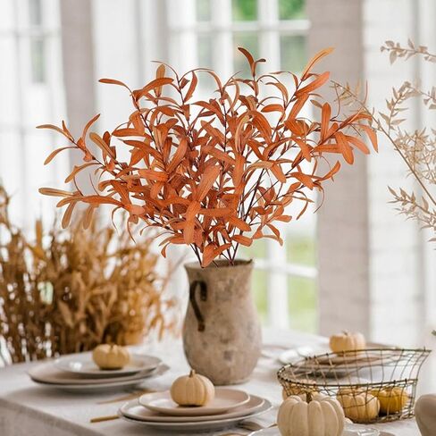 3 قطع من نباتات صناعية من افويك، سيقان خضراء صناعية بطول 43.3 انش، فروع اوراق اللبخ الاصطناعية، سيقان نباتات بلاستيكية صناعية للمزهرية والاماكن الخارجية والداخلية والحديقة الصيفية وديكور المنزل in Kuwait