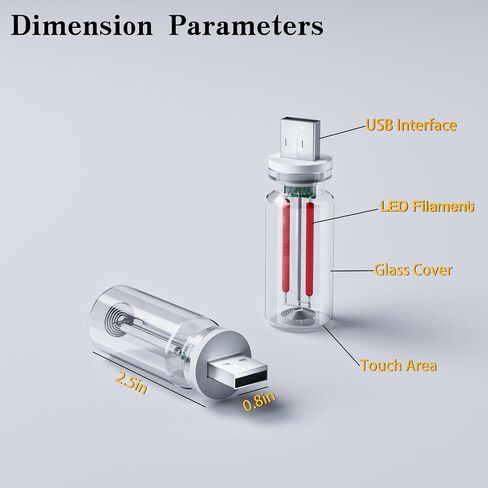 4 قطع إضاءة USB للسيارة، إضاءة محيطة LED مع خاصية التعتيم باللمس. يمكن تعديل السطوع مما يجعله مناسبًا للسيارات وغرف النوم والممرات (1أحمر&1أزرق&1أخضر&1أرجواني) in Kuwait