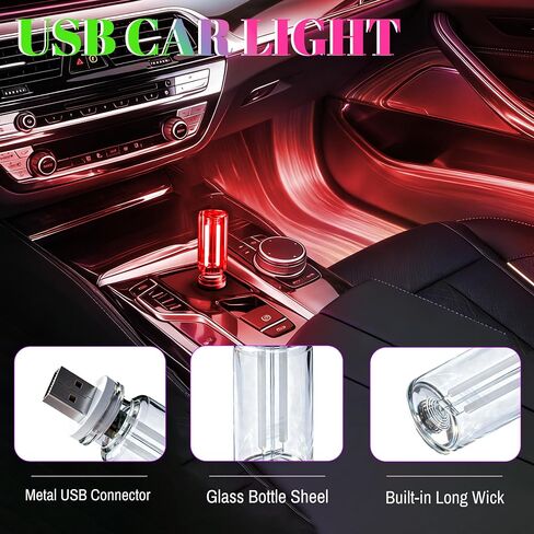 4 قطع إضاءة USB للسيارة، إضاءة محيطة LED مع خاصية التعتيم باللمس. يمكن تعديل السطوع مما يجعله مناسبًا للسيارات وغرف النوم والممرات (1أحمر&1أزرق&1أخضر&1أرجواني) in Kuwait