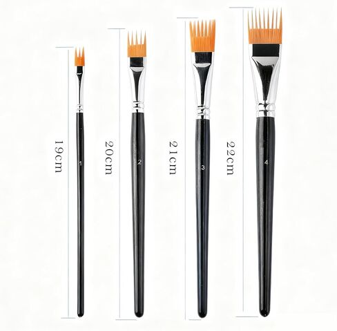 مجموعة مشط فرشاة طلاء 4 قطع - فرش حبيبات احترافية للطلاء الأكريليك، فرشاة طلاء للأكريليك والزيت والألوان المائية in Kuwait
