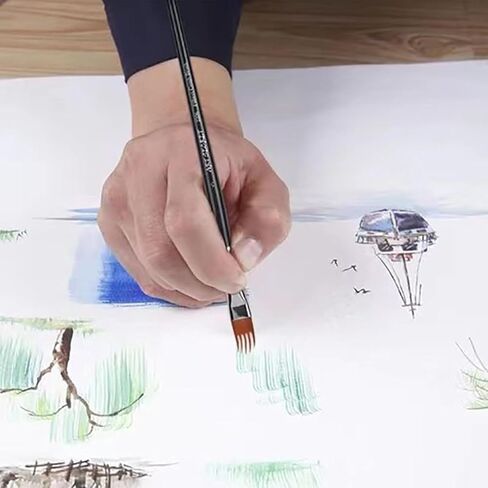 مجموعة مشط فرشاة طلاء 4 قطع - فرش حبيبات احترافية للطلاء الأكريليك، فرشاة طلاء للأكريليك والزيت والألوان المائية in Kuwait