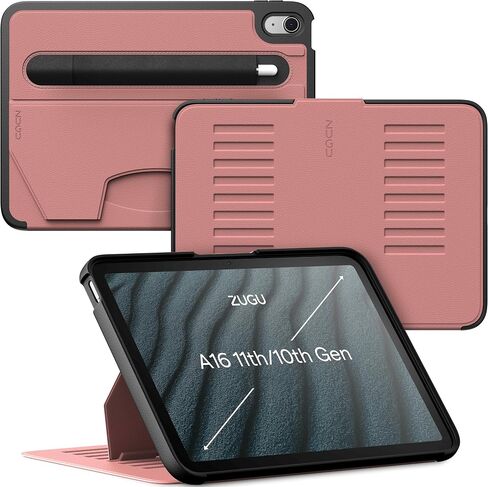ZUGU Case for iPad 10th/11th Generation (A16) 10.9 inch 2022/2025 [Black] | Ultra Slim Protective Cover, Apple Pencil Holder, Convenient 8-Angle Magnetic Stand, Auto Sleep/Wake Function in Saudi Arabia
