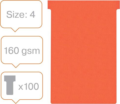 Nobo T-Cards Tab Top 15 mm W92 x Bottom W80 x Full H120 mm Size 3 Red Ref 32938917 [Pack of 100] in Saudi Arabia