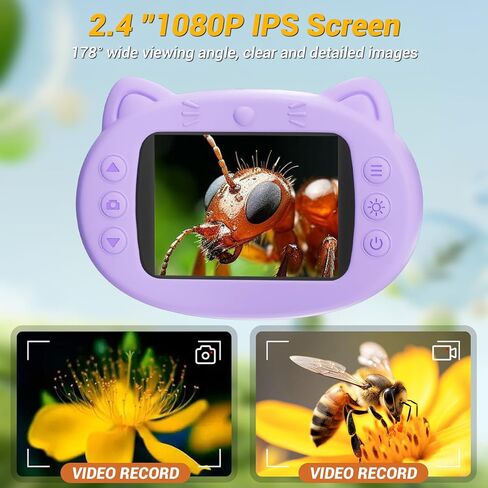 2.4" Screen Pocket Kids Microscope: 1000X Handheld Microscope for Photo and Video - Portable Science Kits STEM Toys – Christmas/Birthday Gifts for Girls & Boys Ages 3-12(Orange) in Kuwait