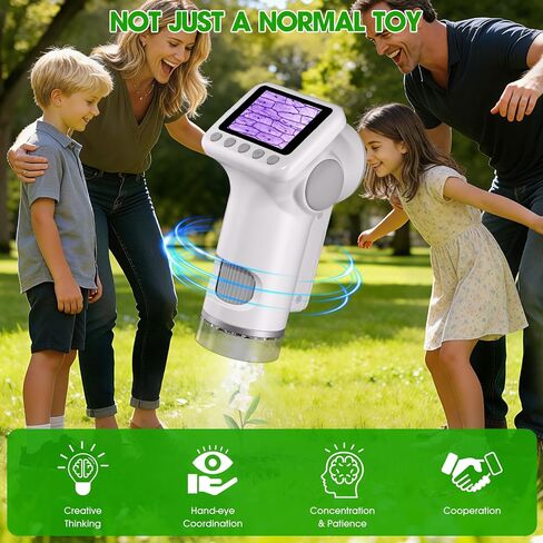 Microscope for Kids, 1600X 4K 2.0" Screen Handheld Microscope, Science Kits for Kids Age 5-7, STEM Toys, Educational Toys, Toys and Gifts for Boys and Girls Age 5, 6, 7, 8, 9 and Up in Saudi Arabia