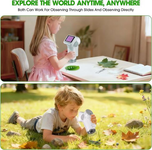 Microscope for Kids, 1600X 4K 2.0" Screen Handheld Microscope, Science Kits for Kids Age 5-7, STEM Toys, Educational Toys, Toys and Gifts for Boys and Girls Age 5, 6, 7, 8, 9 and Up in Saudi Arabia
