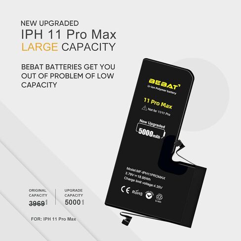 BEBAT (2 Pcs) BL-5C Battery, 3.7V 1800mAh Rechargeable BL-5C Battery Suitable for Household Radio, Nokia with Current Protection in Kuwait