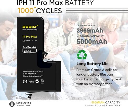 BEBAT (2 Pcs) BL-5C Battery, 3.7V 1800mAh Rechargeable BL-5C Battery Suitable for Household Radio, Nokia with Current Protection in Kuwait