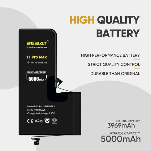 BEBAT (2 Pcs) BL-5C Battery, 3.7V 1800mAh Rechargeable BL-5C Battery Suitable for Household Radio, Nokia with Current Protection in Kuwait