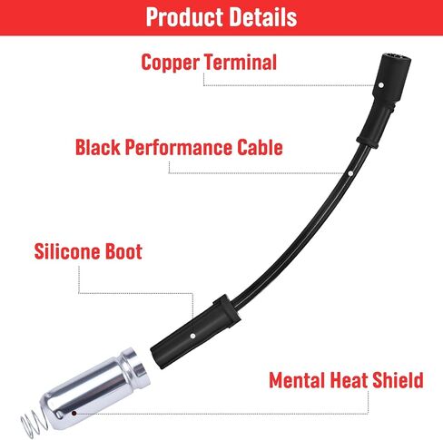 High Performance Spark Plugs and Wires Fit for 1999-2013 Chevy Silverado 1500 2500 Tahoe Suburban Avalanche GMC Sierra Yukon Escalade, Replace for 9748HH 9748UU 41-162 41-110, with 4.8 5.3 6.0 6.2 V8 in Saudi Arabia