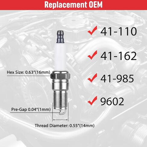 High Performance Spark Plugs and Wires Fit for 1999-2013 Chevy Silverado 1500 2500 Tahoe Suburban Avalanche GMC Sierra Yukon Escalade, Replace for 9748HH 9748UU 41-162 41-110, with 4.8 5.3 6.0 6.2 V8 in Saudi Arabia