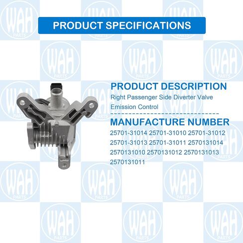 Right Passenger Side Diverter Valve Emission Control Compatible With 2010-2015 Toyota Tundra 2012-2014 Toyota FJ Cruiser 2012-2022 Toyota 4Runner 25701-31014 25701-31010 in Saudi Arabia
