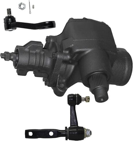 محور ديترويت - طقم صندوق تروس أمامي 3 قطع لـ 97-03 Ford F-150، 01-02 إكسبيديشن، 97-99 F-250، صندوق تروس توجيه كهربائي Idler Pitman Arm 1997 1998 1999 2000 2001 2002 2003 استبدال in Kuwait