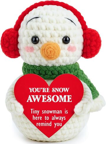 Jettryran إيجابية الكروشيه ثلج أفكار ميلاد سعيد الديكور سلال الهدايا للعائلات الزوج، الأب، الأم، الرجال، المرأة، الزوجة، عيد ميلاد، صناديق التقدير، شجرة ديكور الطرف تخزين ستوفير in Kuwait