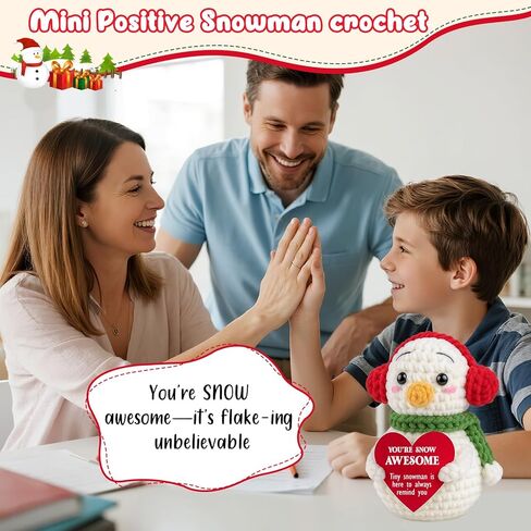 Jettryran إيجابية الكروشيه ثلج أفكار ميلاد سعيد الديكور سلال الهدايا للعائلات الزوج، الأب، الأم، الرجال، المرأة، الزوجة، عيد ميلاد، صناديق التقدير، شجرة ديكور الطرف تخزين ستوفير in Kuwait