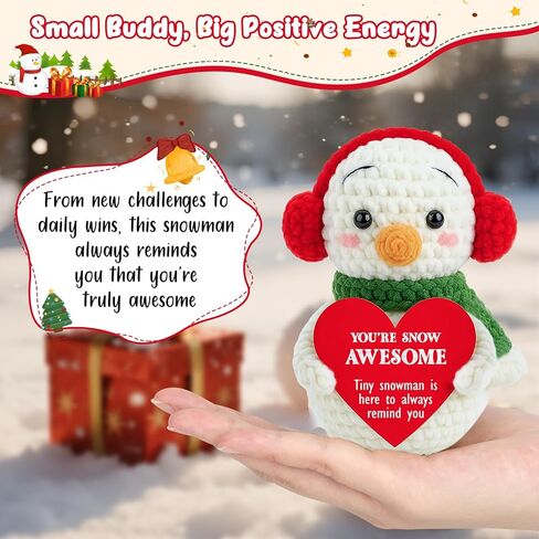 Jettryran إيجابية الكروشيه ثلج أفكار ميلاد سعيد الديكور سلال الهدايا للعائلات الزوج، الأب، الأم، الرجال، المرأة، الزوجة، عيد ميلاد، صناديق التقدير، شجرة ديكور الطرف تخزين ستوفير in Kuwait