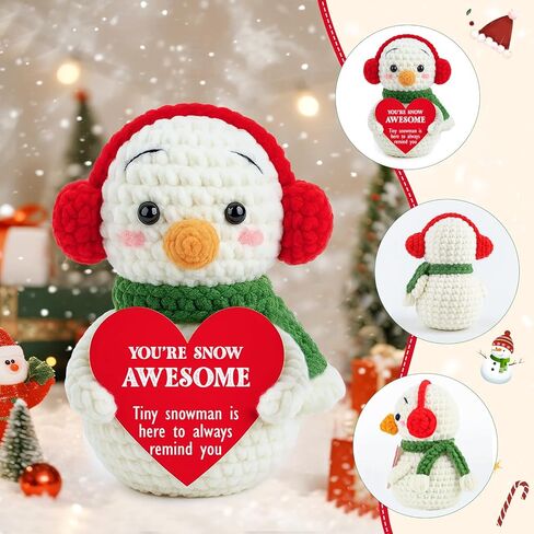 Jettryran إيجابية الكروشيه ثلج أفكار ميلاد سعيد الديكور سلال الهدايا للعائلات الزوج، الأب، الأم، الرجال، المرأة، الزوجة، عيد ميلاد، صناديق التقدير، شجرة ديكور الطرف تخزين ستوفير in Kuwait