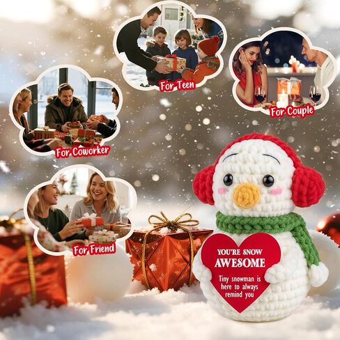 Jettryran إيجابية الكروشيه ثلج أفكار ميلاد سعيد الديكور سلال الهدايا للعائلات الزوج، الأب، الأم، الرجال، المرأة، الزوجة، عيد ميلاد، صناديق التقدير، شجرة ديكور الطرف تخزين ستوفير in Kuwait