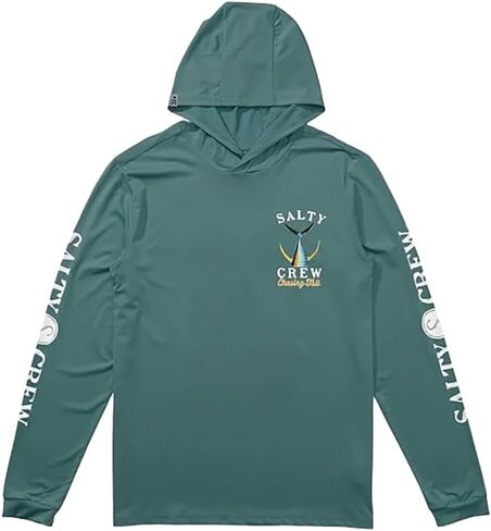 قميص شمسي بغطاء رأس للرجال من Salty Crew - ملمس خفيف الوزن، مناسب للأداء، تغطية لركوب الأمواج في الهواء الطلق in Saudi Arabia