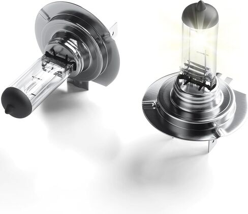 مصابيح هالوجين أمامية H11، 12 فولت 55 وات، أبيض دافئ 3800 كلفن، شعاع عالٍ ومنخفض، متوافق مع ضوء الضباب، بدون وهج، مصابيح أمامية للسيارات، عبوة من 2 in Kuwait