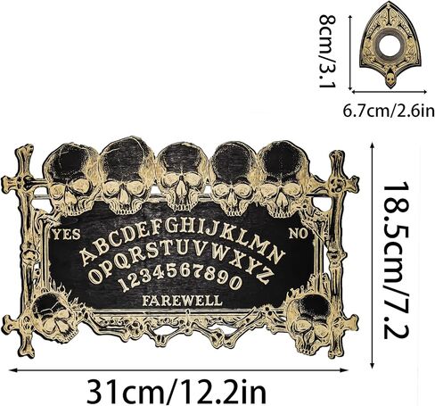 لوحة الويجا السحرية على شكل جمجمة للحفلات والديكور، لوحة حوار روحي خشبية للوازم الساحرة in Kuwait