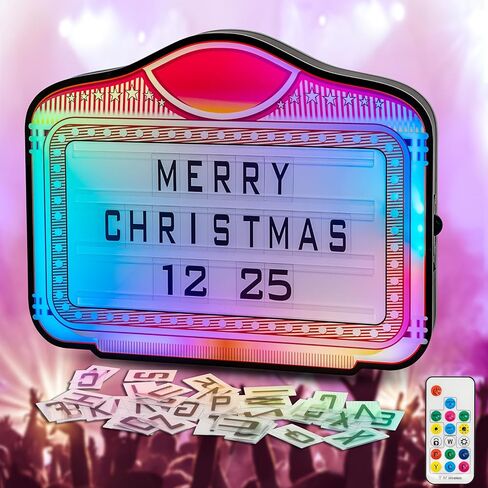 مقدم زجاجة بأحرف LED، علامة خدمة زجاجة VIP، صندوق إضاءة محمول مع تغيير اللون للملهى الليلي، البار، الحفلات، أعياد الميلاد والزفاف - إطار أكريليك مع 4 مجموعات من الحروف ومجموعة رقمين in Kuwait