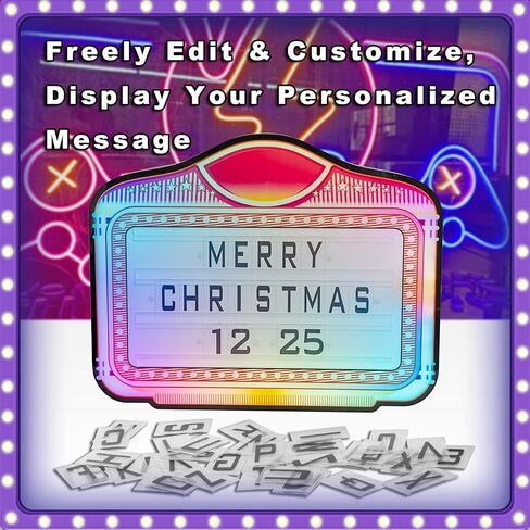 مقدم زجاجة بأحرف LED، علامة خدمة زجاجة VIP، صندوق إضاءة محمول مع تغيير اللون للملهى الليلي، البار، الحفلات، أعياد الميلاد والزفاف - إطار أكريليك مع 4 مجموعات من الحروف ومجموعة رقمين in Kuwait