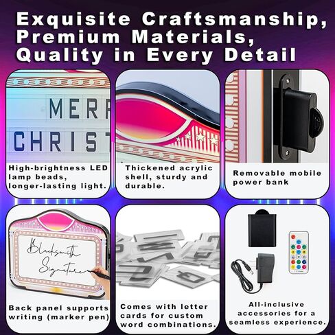 مقدم زجاجة بأحرف LED، علامة خدمة زجاجة VIP، صندوق إضاءة محمول مع تغيير اللون للملهى الليلي، البار، الحفلات، أعياد الميلاد والزفاف - إطار أكريليك مع 4 مجموعات من الحروف ومجموعة رقمين in Kuwait