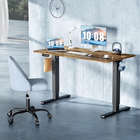 NEWBULIG 40 Inch Electric Height Adjustable Standing Computer Desk Sit Stand Up Table Lift Workstation for Home Office Writing Gaming in Saudi Arabia