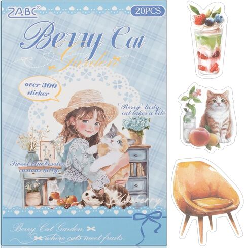 Snacks Series Sticker Scrapbooking Supplies for Junk Journal, 20 Sheets PET Stickers in Saudi Arabia