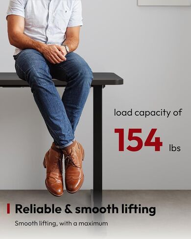 SANODESK مكتب قائم بارتفاع قابل للتعديل كهربائي 40x24 بوصة مكتب الجلوس للمكتب المنزلي مريح مع لوحة لصق خطافين، إطار أبيض/أعلى خشب القيقب in Kuwait