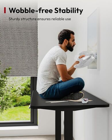 SANODESK مكتب قائم بارتفاع قابل للتعديل كهربائي 40x24 بوصة مكتب الجلوس للمكتب المنزلي مريح مع لوحة لصق خطافين، إطار أبيض/أعلى خشب القيقب in Kuwait