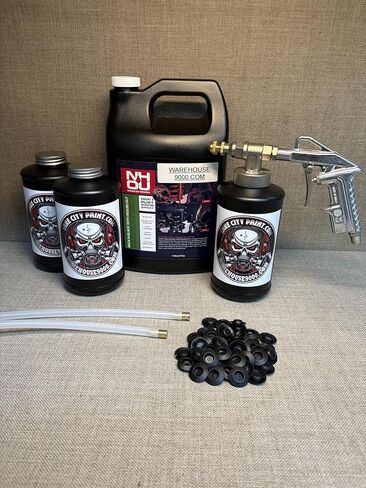 طلاء سفلي من Gal NH Oil Mouse Out، مسدس طلاء سفلي احترافي، عصاتان، زجاجة سعة 3 كوارت، 50 سدادة مقاومة للصدأ in Kuwait