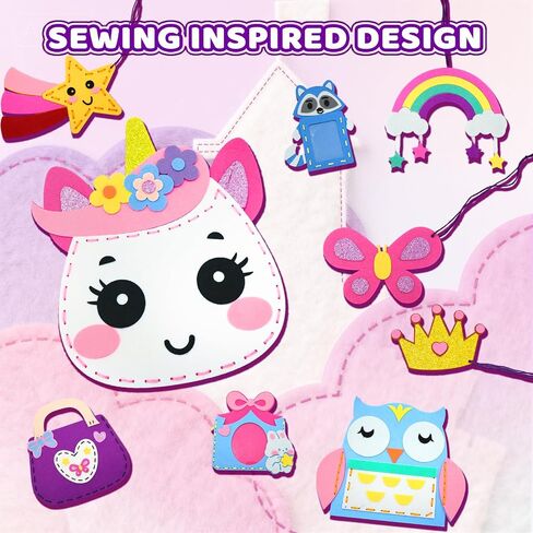 powerful xishan Sewing Kit for Kids, Unicorn 9 Thick Easy DIY Projects Sewing Kits, Beginners Girls Arts & Crafts for Ages 5+, Instructions & Felt, Birthday Gifts, Enlightenment in Kuwait