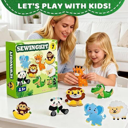 مجموعة خياطة شيشان قوية للأطفال، مجموعات خياطة مشاريع DIY سميكة سهلة الاستخدام على شكل وحيد القرن، فنون وحرف يدوية للفتيات المبتدئات للأعمار من 5 سنوات فما فوق، تعليمات وشعر، هدايا عيد ميلاد، تنوير in Kuwait