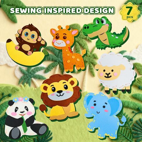 مجموعة خياطة شيشان قوية للأطفال، مجموعات خياطة مشاريع DIY سميكة سهلة الاستخدام على شكل وحيد القرن، فنون وحرف يدوية للفتيات المبتدئات للأعمار من 5 سنوات فما فوق، تعليمات وشعر، هدايا عيد ميلاد، تنوير in Kuwait