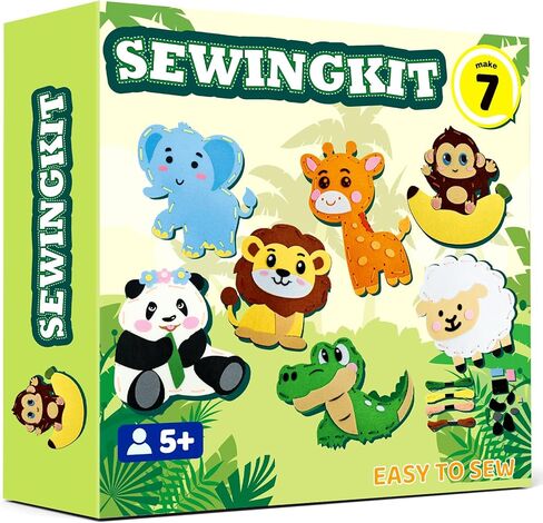 مجموعة خياطة شيشان قوية للأطفال، مجموعات خياطة مشاريع DIY سميكة سهلة الاستخدام على شكل وحيد القرن، فنون وحرف يدوية للفتيات المبتدئات للأعمار من 5 سنوات فما فوق، تعليمات وشعر، هدايا عيد ميلاد، تنوير in Kuwait