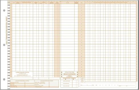 Daily Control Sheets Pegmaster Payment 11 X 17" Qty 250 in Saudi Arabia