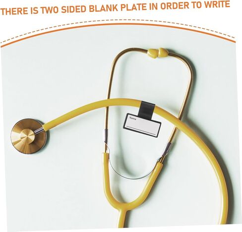 Garneck Pack of 6 ID Tags with Engraving, Name Plate for Individual Marking for Stethoscopes, Practical Accessory for Medical Professionals and Nursing Personnel in Saudi Arabia
