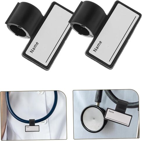 Garneck Pack of 6 ID Tags with Engraving, Name Plate for Individual Marking for Stethoscopes, Practical Accessory for Medical Professionals and Nursing Personnel in Saudi Arabia