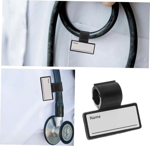 Garneck Pack of 6 ID Tags with Engraving, Name Plate for Individual Marking for Stethoscopes, Practical Accessory for Medical Professionals and Nursing Personnel in Saudi Arabia