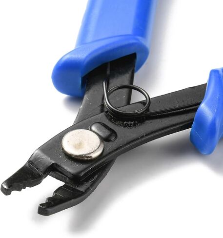 1Pc 45# Carbon Steel Crimper Plier for Crimp Beads Jewelry Crimping Plier with Blue Color Plastic Handle 129.5x86x8.6mm DIY Jewelry Making Supplies in Saudi Arabia