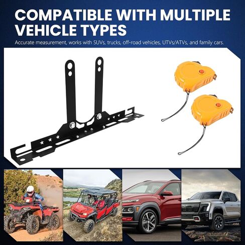Portable Knock-Down Wheel Alignment Tool Kit with Removable Toe Plates & Center Bar, Includes 2 Measuring Tapes, Camber & Toe Tool for Front End DIY Alignment - Matte Black Car Alignment Tool in Saudi Arabia