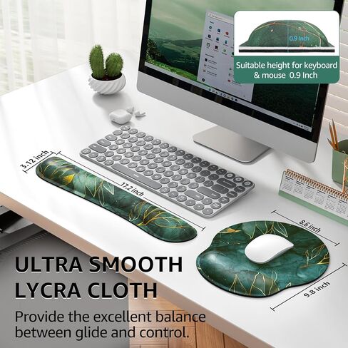 KTRIO Memory Foam Keyboard Wrist Rest - Ergonomic Wrist Rest for Computer Keyboard for Typing Pain Relief - Foldable in Kuwait