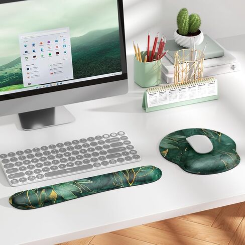 KTRIO Memory Foam Keyboard Wrist Rest - Ergonomic Wrist Rest for Computer Keyboard for Typing Pain Relief - Foldable in Kuwait