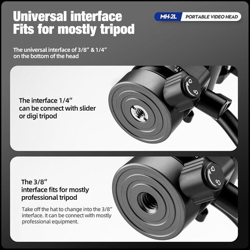 Fotopro Video Fluid Head Panoramic Tripod Drag Pan Head with QR Plate Max Load 6.61lbs 3kg for DSLR Cameras Camcorders MH-4L in Saudi Arabia