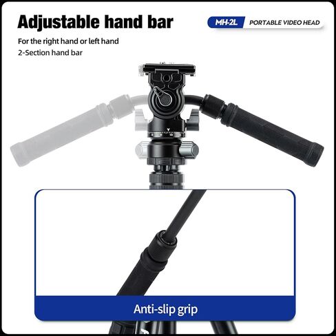 Fotopro Video Fluid Head Panoramic Tripod Drag Pan Head with QR Plate Max Load 6.61lbs 3kg for DSLR Cameras Camcorders MH-4L in Saudi Arabia