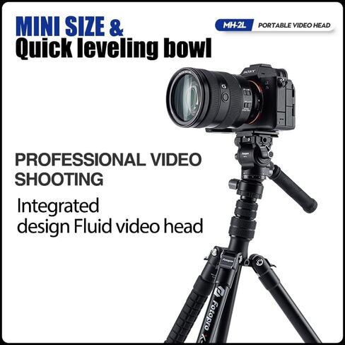 Fotopro Video Fluid Head Panoramic Tripod Drag Pan Head with QR Plate Max Load 6.61lbs 3kg for DSLR Cameras Camcorders MH-4L in Saudi Arabia