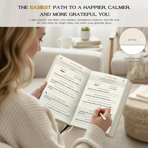 Gratitude Journal 2026 – Undated Daily Gratitude Journal with Upgraded Dynamic Prompts & Gift Box – 5 Minute Reflection, Mindfulness & Happiness Journal for Women & Men in Saudi Arabia